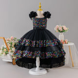 Kid Girls Dress Long Trailing Party Wedding Flower Dress