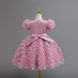 Kid Baby Girl Evening Light Luxury Niche Pink Host Performance Dress
