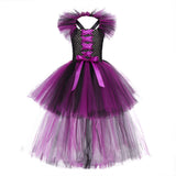 Sleeping Spell Costume Halloween Demon Witch Mesh Tutu Dress Dark Witch