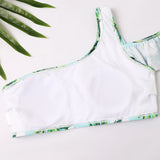 Family Matching Parent-Child High Waist Shoulder Split Swimsuits