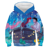 1-12T Kid Baby Girl Mermaid 3D Digital Printing Hoodie