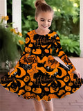 Christmas Crew Neck Dress Girls Korean Version Fashion Foreign Style Long Sleeve Snowflake