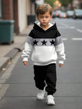 New Handsome Comfortable Casual Fashion Simple Hooded Sweater Trousers Suit