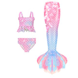 Kid Girl Mermaid Swimsuit Fish Tail Show Bikini Swimsuit