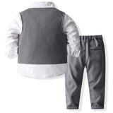 6M-5T Kid Baby Boys Suit Autumn Performance 4 Pcs Set