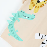 Kid Baby Boy Summer Short-sleeved Fashion Dinosaur Crew Neck T-shirt