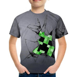 Kid Boy Rubik Cube 3D Digital Printing Casual Short-sleeved T-shirt