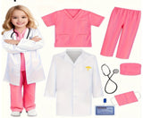 Children's Surgical Clothing Medical Clothing White Coat Children's Doctor Playing Nurse Clothing Baby