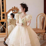 Kid Girl Princess Host Pengpengsha Piano Dresses