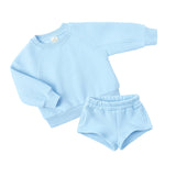 Kid Baby Boy Girl Autumn Winter Suit Short Sports 2 Pcs Sets