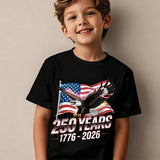 Kid Boy Girl US Free Eagle Printed Independence Day T-Shirts