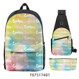 Kid Student Backpack Computer Bag Three Piece Set