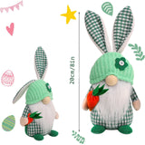 Easter Faceless Dolls Checkered Rabbit Desktop Ornaments Decorations