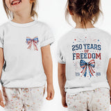 Kid Boy Girl USA Independence Day Printed Crew Neck Short Sleeve T-Shirt