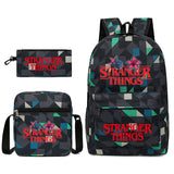 Kid Surrounding Strange Story Student Backpack Bags Three Piece Set