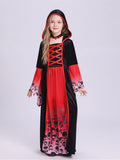 Cosplay Halloween Royal Vampire Costume, Girl Character Witch Dress Up Party
