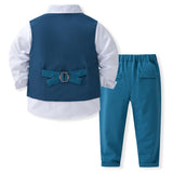 6M-8T Kid Baby Boys Spring Autumn Wedding Banquet 4 Pcs Set