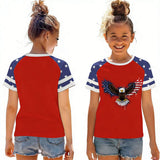Kid Boy Girl 250th Years of America Independence Day Casual T-shirts Tops
