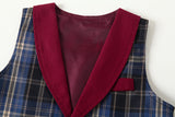 6M-5T Kid Baby Boy Suit British Style Long Sleeve Handsome Performance 4 Pcs Set