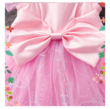 Girls Pink Butterfly Princess Dress Children's Summer Foreign Mesh Fluffy Party Birthday Dress