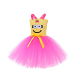 Kid Baby Girl Halloween Minions Party Performance Puffy Dresses