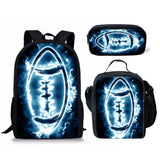 Kid School Satchel Street Tide Basketball Football Three-piece Set Schoolbag
