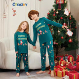 Family Matching Parent-child Santa Snowman Deer Letter Pajamas