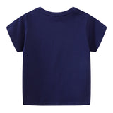 Kid Baby Boy Summer Cartoon Luminous Short-sleeved Crew Neck T-shirt