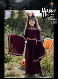 Halloween Costume Kids Vintage Court Style Vampire Witch Costume Little Red Riding Hood