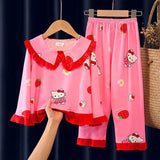 Kid Baby Girl Boy Long Sleeve Doll Cartoon Suit Pajamas