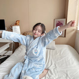 Girls' Loungewear Princess Aisha Home Nightdress Warm Thickened Princess Elsa Bathrobe