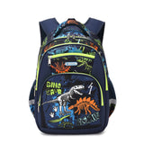 Kid Girl Primary School Striped Unicorn Cartoon Print Backpack