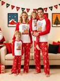 Family Matching Christmas Parent-child Pajamas Printed Fashion Long-sleeved Loungewear Set