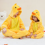 3-12Y Kid Boy Girl Flannel Cartoon Animal One-piece Pajamas