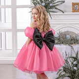 6M-12T Kid Baby Girl Princess Bubble Sleeve Fluffy Birthday Princess Performance Dress