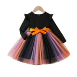 2-8T Kid Baby Girl Casual Mesh Halloween Dresses
