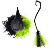 1-4T Baby Girl Halloween Witch Set Cosplay Bat Wizard 3 Pcs Set