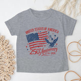 Kid Boy Girl USA Independence Day Fashion Short Sleeve T-Shirt Summer Top