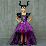 Halloween Feather Shoulder Kids Dress Festive Cosplay Costume