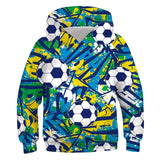 3-12Y Kid Boy World Cup Cartoon Football Spring Autumn Casual Hoodie