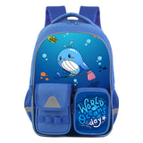 Kid Boy Double-layer Primary Secondary Zipper Cartoon Multi-pocket Backpack