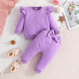 Baby Girl Long-sleeved Fashionable Casual Suit 2 Pcs Sets