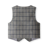 1-5Y Kid Baby Boy Suit Gentleman Long Sleeve Piano Suits 4 Pcs Set