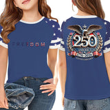 Kid Girl USA Independence Day 250th Anniversary Summer T-Shirt Tops
