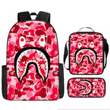 Kid Boy Girl Shark Cartoon Backpack School Bag