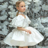 2-8T Kid Baby Girl Birthday Party Walk Show Princess Flower Wedding Dress