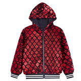 1-12T Kid Baby Girl Boy Plaid Sequins Halloween Party Coats Jacket