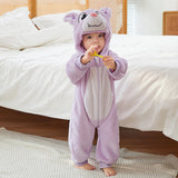 3M-5T Infant Baby Flannel Animal Autumn Winter Cartoon Climbing Suit Pajamas