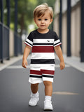 2026 New Sports Style Round Neck Short-sleeved Shorts Set Is Loose and Comfortable