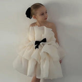 2-8Y Kid Girl Ruffle Cake Piano Catwalk Birthday Party Dresses